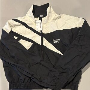 Reebok Black and Cream Sweatshirt